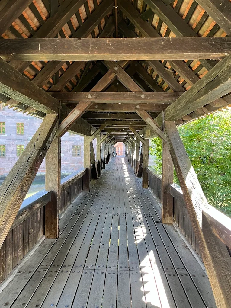 The Pegnitz River and Henkersteg Bridge